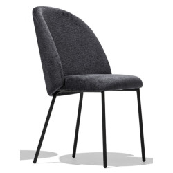 CHAISE COSY TUKA EN TISSU SHERPA PIEDS METAL CONTEMPORAINE