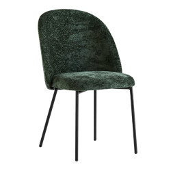 CHAISE COSY TUKA EN TISSU SHERPA PIEDS METAL CONTEMPORAINE