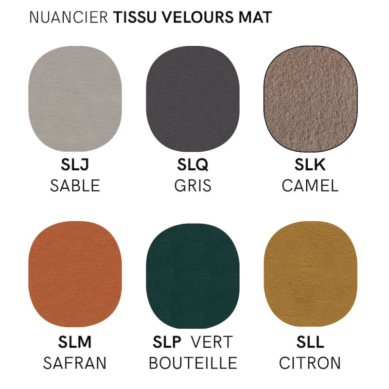 Fauteuil Contemporain Rond en Velours et Tissu TUKA Pieds Bois - Le Chaisier