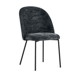 Chaise Cosy TUKA en Tissu Sherpa Pieds Métal Contempoarine - Le Chaisier