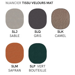 Tabouret Contemporain en Velours New York - Le Chaisier