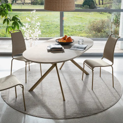 Table Contemporaine GIOVE Ronde Extensible - Stratifié - Le Chaisier