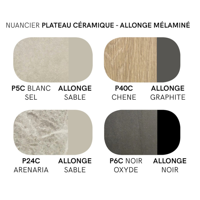 Table Contemporaine GIOVE Ronde ou Ovale Céramique - Le Chaisier