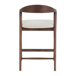 CHAISE D'ÎLOT SCANDINAVE CLAIRE EN BOIS ET TISSU