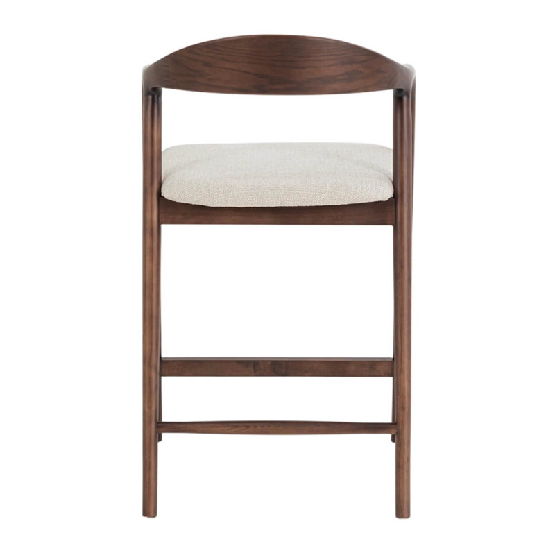 CHAISE D'ÎLOT SCANDINAVE CLAIRE EN BOIS ET TISSU