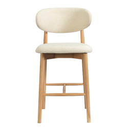 CHAISE D'ÎLOT EN CHÊNE ET TISSU SCANDINAVE CLARA