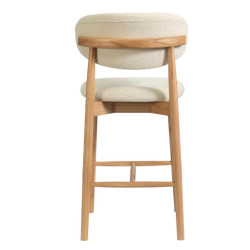 CHAISE D'ÎLOT EN CHÊNE ET TISSU SCANDINAVE CLARA