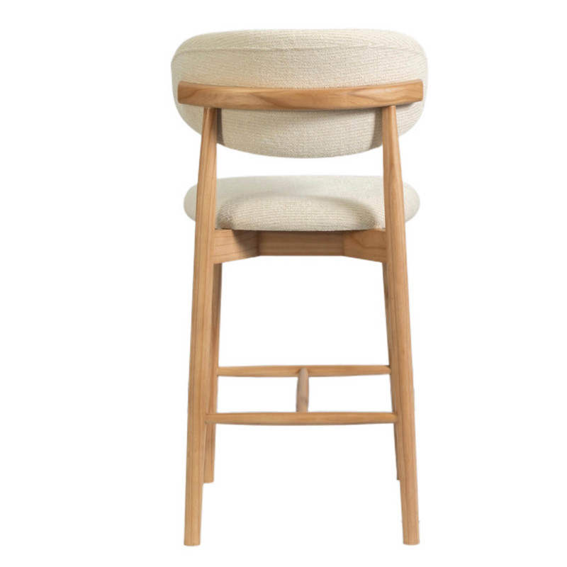 CHAISE D'ÎLOT EN CHÊNE ET TISSU SCANDINAVE CLARA