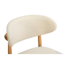 CHAISE D'ÎLOT EN CHÊNE ET TISSU SCANDINAVE CLARA