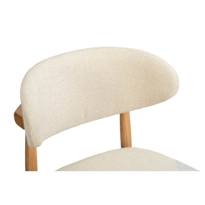 CHAISE D'ÎLOT EN CHÊNE ET TISSU SCANDINAVE CLARA