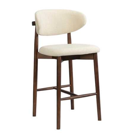 CHAISE D'ÎLOT EN CHÊNE ET TISSU SCANDINAVE CLARA