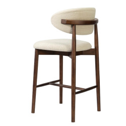 CHAISE D'ÎLOT EN CHÊNE ET TISSU SCANDINAVE CLARA