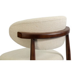 CHAISE D'ÎLOT EN CHÊNE ET TISSU SCANDINAVE CLARA