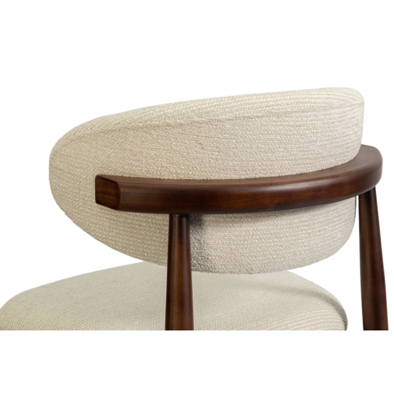 CHAISE D'ÎLOT EN CHÊNE ET TISSU SCANDINAVE CLARA