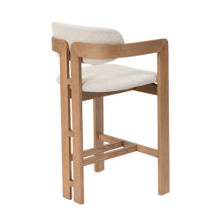 CHAISE D'ÎLOT EN CHÊNE ET TISSU SCANDINAVE CAMILLE