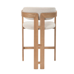 CHAISE D'ÎLOT EN CHÊNE ET TISSU SCANDINAVE CAMILLE