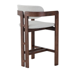 CHAISE D'ÎLOT EN CHÊNE ET TISSU SCANDINAVE CAMILLE