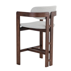 CHAISE D'ÎLOT EN CHÊNE ET TISSU SCANDINAVE CAMILLE