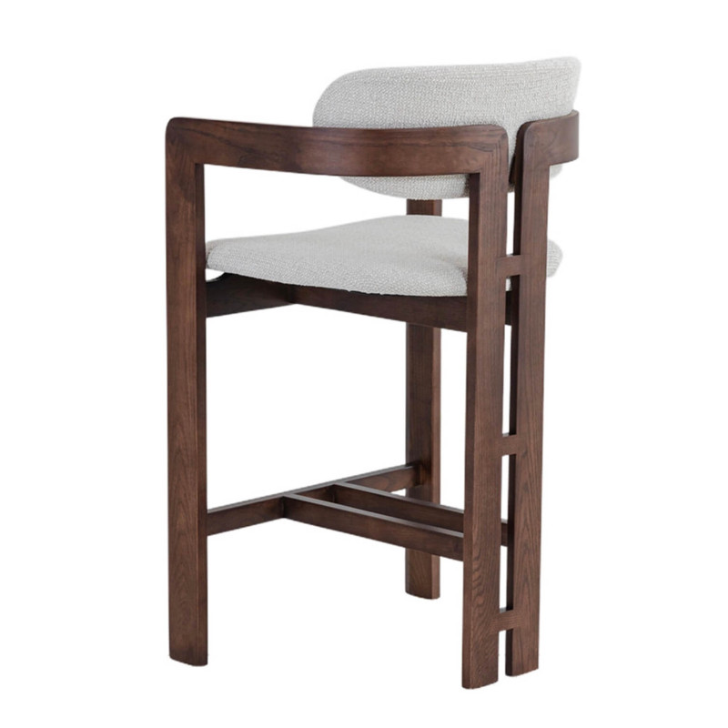 CHAISE D'ÎLOT EN CHÊNE ET TISSU SCANDINAVE CAMILLE