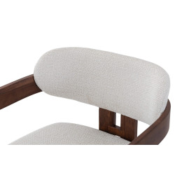 CHAISE D'ÎLOT EN CHÊNE ET TISSU SCANDINAVE CAMILLE