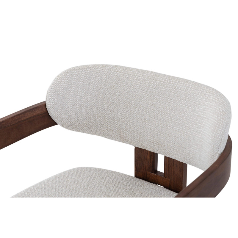CHAISE D'ÎLOT EN CHÊNE ET TISSU SCANDINAVE CAMILLE