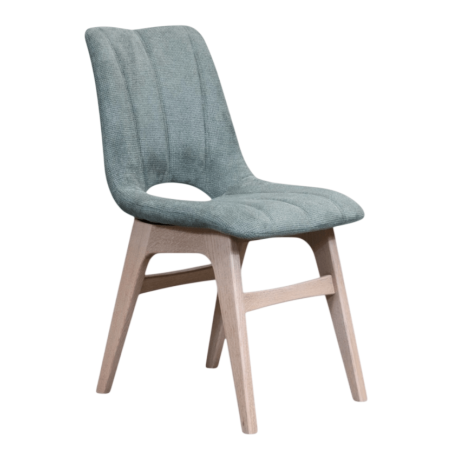 CHAISE FRANÇAISE EN BOIS DE CHÊNE ET TISSU ROMY