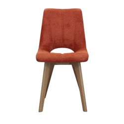 CHAISE FRANÇAISE EN BOIS DE CHÊNE ET TISSU CHIRO