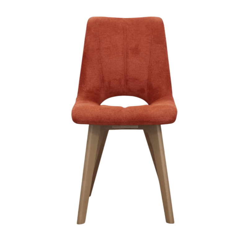 CHAISE FRANÇAISE EN BOIS DE CHÊNE ET TISSU CHIRO