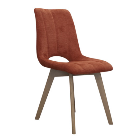 CHAISE FRANÇAISE EN BOIS DE CHÊNE ET TISSU CHIRO