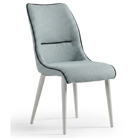 CHAISE CONTEMPORAINE DE SALLE À MANGER COSSUE LÉA TISSU