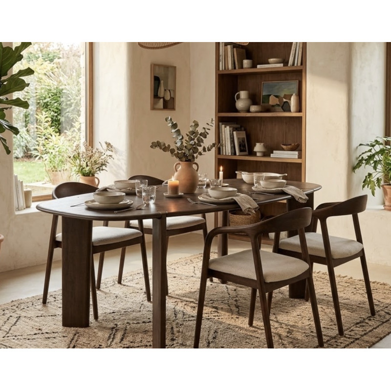 TABLE OVALE EN BOIS DE MANGUIER STERLING