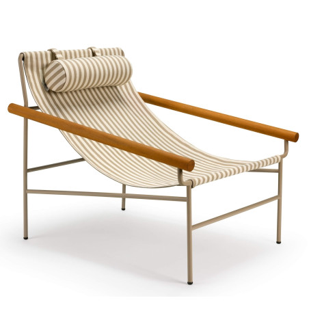 CHAISE LONGUE EN TOILE ET MÉTAL DRESS CODE