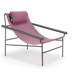 CHAISE LONGUE EN TOILE ET MÉTAL DRESS CODE