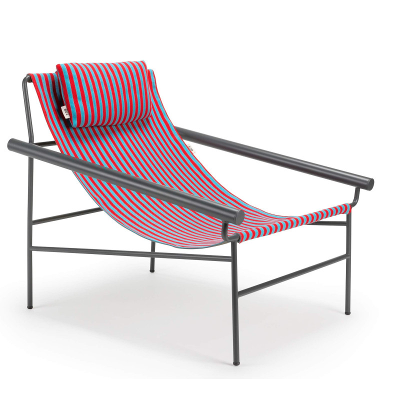 CHAISE LONGUE EN TOILE ET MÉTAL DRESS CODE