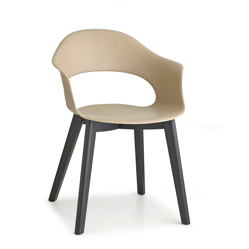 FAUTEUIL SCANDINAVE CONTEMPORAIN EN BOIS ET POLYPROPYLÈNE LADY B