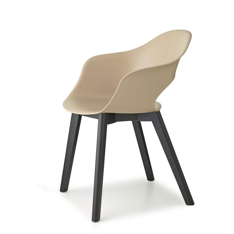 FAUTEUIL SCANDINAVE CONTEMPORAIN EN BOIS ET POLYPROPYLÈNE LADY B
