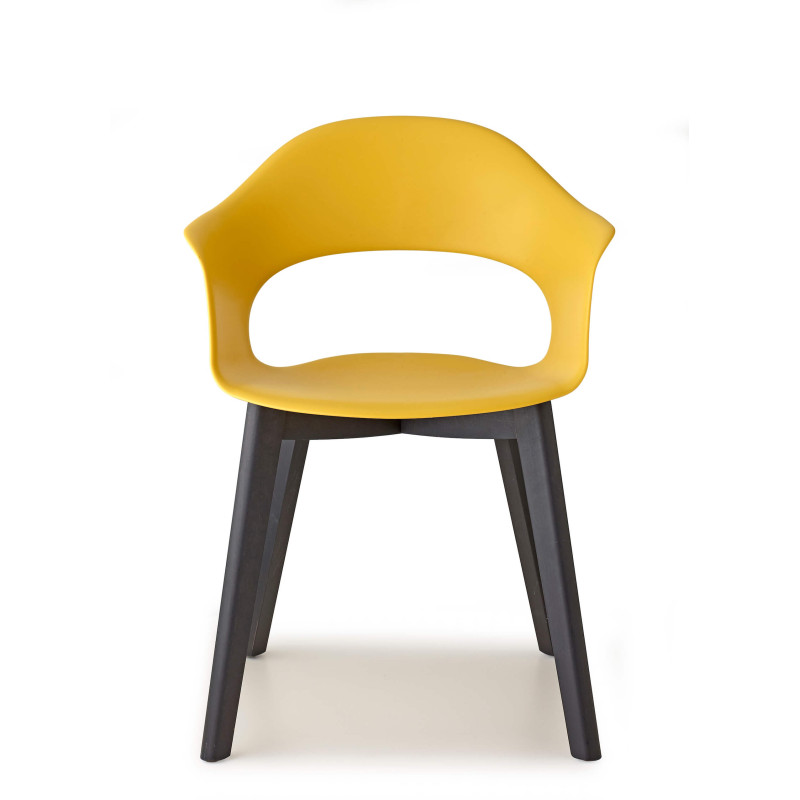 FAUTEUIL SCANDINAVE CONTEMPORAIN EN BOIS ET POLYPROPYLÈNE LADY B