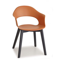 FAUTEUIL SCANDINAVE CONTEMPORAIN EN BOIS ET POLYPROPYLÈNE LADY B