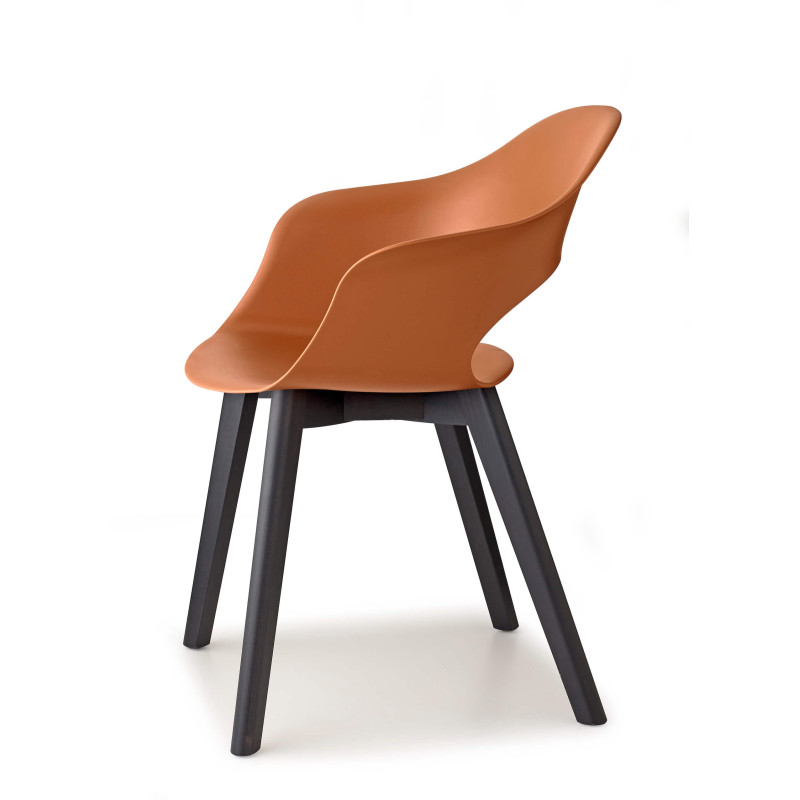 FAUTEUIL SCANDINAVE CONTEMPORAIN EN BOIS ET POLYPROPYLÈNE LADY B
