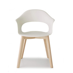 FAUTEUIL SCANDINAVE CONTEMPORAIN EN BOIS ET POLYPROPYLÈNE LADY B