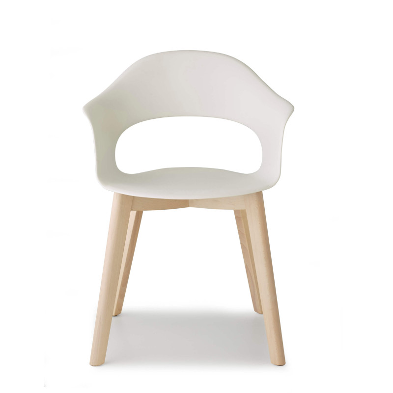 FAUTEUIL SCANDINAVE CONTEMPORAIN EN BOIS ET POLYPROPYLÈNE LADY B