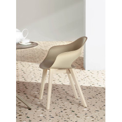 FAUTEUIL SCANDINAVE CONTEMPORAIN EN BOIS ET POLYPROPYLÈNE LADY B