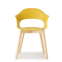 FAUTEUIL SCANDINAVE CONTEMPORAIN EN BOIS ET POLYPROPYLÈNE LADY B
