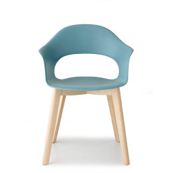 FAUTEUIL SCANDINAVE CONTEMPORAIN EN BOIS ET POLYPROPYLÈNE LADY B