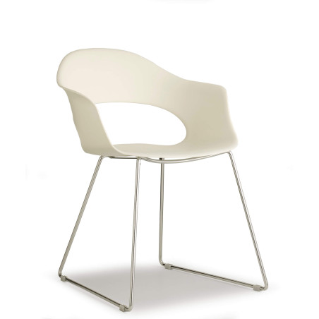 FAUTEUIL RETRO EN MÉTAL ET POLYPROPYLÈNE LADY B
