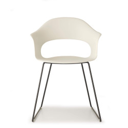 FAUTEUIL RETRO EN MÉTAL ET POLYPROPYLÈNE LADY B