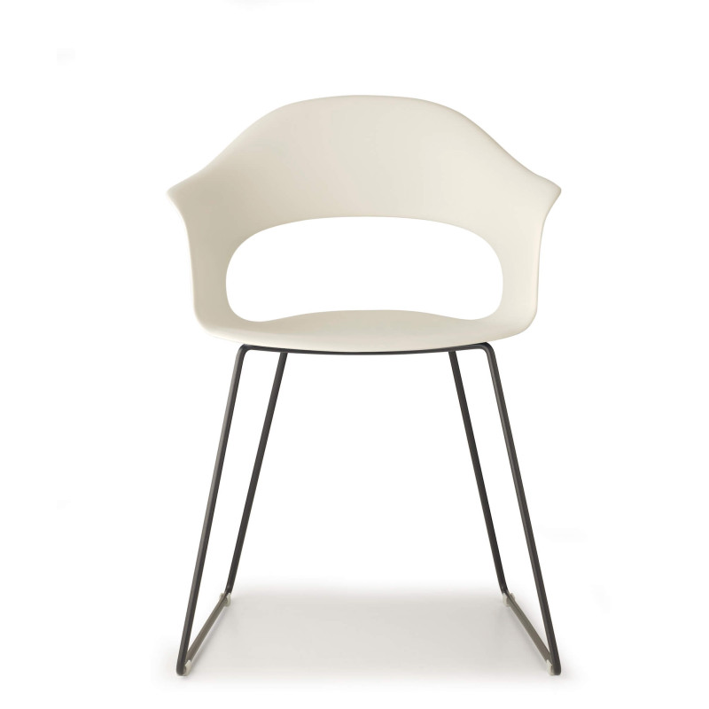 FAUTEUIL RETRO EN MÉTAL ET POLYPROPYLÈNE LADY B