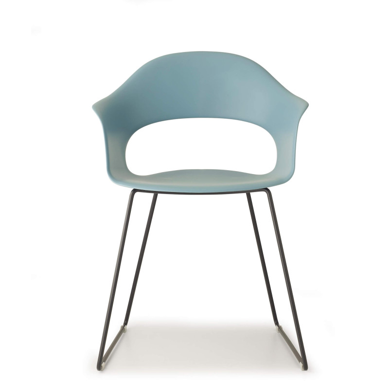 FAUTEUIL RETRO EN MÉTAL ET POLYPROPYLÈNE LADY B