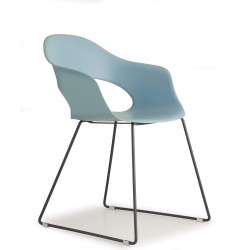 FAUTEUIL RETRO EN MÉTAL ET POLYPROPYLÈNE LADY B