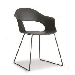 FAUTEUIL RETRO EN MÉTAL ET POLYPROPYLÈNE LADY B